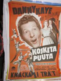 Kosketa puuta (Knock on wood) - Knacka i trä´t, Danny Kaye, Mai Zetterling -elokuvajuliste / movie poster