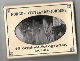 Norge Vestlandsfjordene 14 original fotografier   - paikkakuntapostikortti