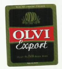 Olvi Export IVA  olut - olutetiketti