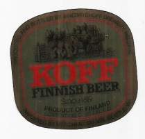 Koff Finnish Beer  olut  - olutetiketti