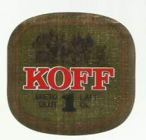 Koff I mieto olut  - olutetiketti