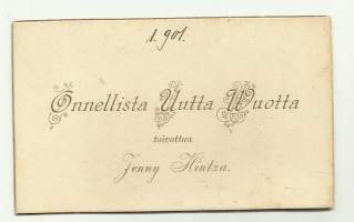 Onnellista Uutta Vuotta 1901 - uudenvuodenkortti
