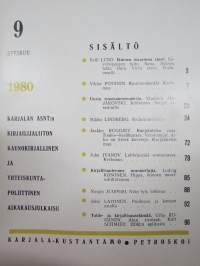 Punalippu 1980 vuosikerta - Karjalais-Suomalaisen SNT:n neuvostokirjailijain liiton kirjallis-taiteellinen ja yhteiskunnallis-poliittinen aikakausjulkaisu