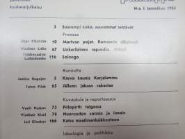 Punalippu 1984 vuosikerta - Karjalais-Suomalaisen SNT:n neuvostokirjailijain liiton kirjallis-taiteellinen ja yhteiskunnallis-poliittinen aikakausjulkaisu
