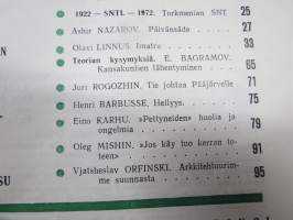 Punalippu 1972 vuosikerta - Karjalais-Suomalaisen SNT:n neuvostokirjailijain liiton kirjallis-taiteellinen ja yhteiskunnallis-poliittinen aikakausjulkaisu