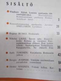 Punalippu 1970 vuosikerta - Karjalais-Suomalaisen SNT:n neuvostokirjailijain liiton kirjallis-taiteellinen ja yhteiskunnallis-poliittinen aikakausjulkaisu