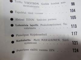 Punalippu 1974 vuosikerta - Karjalais-Suomalaisen SNT:n neuvostokirjailijain liiton kirjallis-taiteellinen ja yhteiskunnallis-poliittinen aikakausjulkaisu