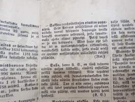 Sanomia Turusta 1876 nr 19, ilmestynyt 7.3.1876, Sananen wankeuslaitoksista, Puukoitus Masku Juwan Rustholli, Apu-Opettaja Forssan Tehtaan kouluuun, 1876 Näyttely