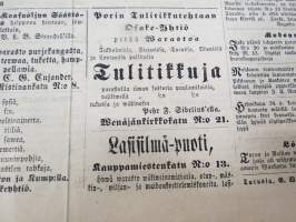 Sanomia Turusta 1876 nr 19, ilmestynyt 7.3.1876, Sananen wankeuslaitoksista, Puukoitus Masku Juwan Rustholli, Apu-Opettaja Forssan Tehtaan kouluuun, 1876 Näyttely