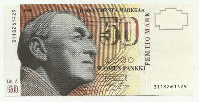 50 markkaa 1986 Litt A  seteli