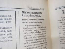 Kansan Oikeus - Vapautta - Leipää - Työtä 1940 näytenumero, 13.12.1940, äärioikeistolainen lehti, päätoimittaja Olavi Suvela, Työvoiman Liitto yhdistyksen lehti