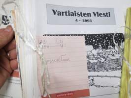 Vartiaisten Viesti - Vartiaiset ry sukulehden numeroita noin 150 kpl vv. 1950-2013 -sukuhistoriaa / family history