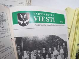 Vartiaisten Viesti - Vartiaiset ry sukulehden numeroita noin 150 kpl vv. 1950-2013 -sukuhistoriaa / family history