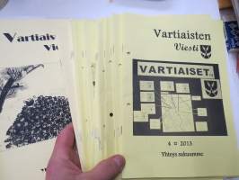 Vartiaisten Viesti - Vartiaiset ry sukulehden numeroita noin 150 kpl vv. 1950-2013 -sukuhistoriaa / family history