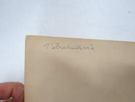 Petreliuksia (Petrelius) -valokuva 1800-luvun lopusta / photograph