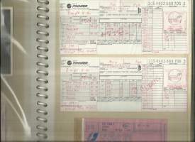 Postikortti  matkakertomus 1983 Amerika n 35 postikorttia selostuksineen  lentolippuja