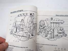 Deutz F-3-6 L  912/W Instruction Manual - Betriebanleitung -käyttöohjekirja saksaksi ja englanniksi