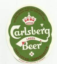 Carlsberg Lager Beer -  olutetiketti