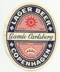 Carlsberg Lager Beer -  olutetiketti