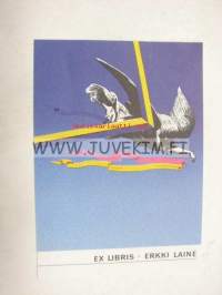 Ex Libris Erkki Laine -kirjanomistajamerkki