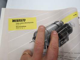 Webasto valmistusohjelma 1957