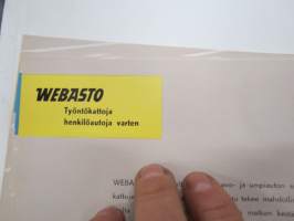 Webasto valmistusohjelma 1957