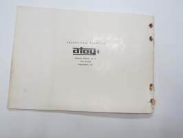 Webasto valmistusohjelma 1957