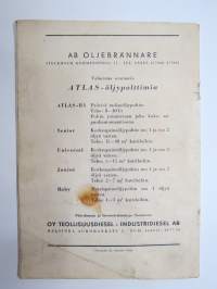 Atlas öljypoltin asennus- ja huolto käyttöohjekirja -burner manual