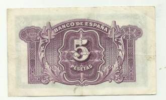 Espania 5 Pesetaa 1935 - seteli