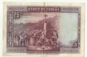 Espania 25 Pesetaa 1928  - seteli