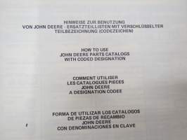 John Deere Mechanical front wheel drive for 1030, 1130, 1630, 1830, 2030 Tractors Parts Catalog -varaosaluettelo