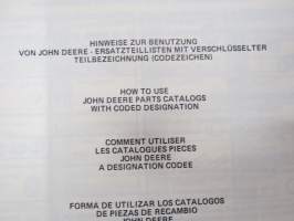 John Deere Hydrostatic front wheel drive for 2130 and 3130 Tractors Parts Catalog -varaosaluettelo