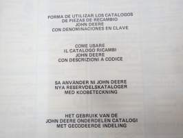 John Deere Hydrostatic front wheel drive for 2130 and 3130 Tractors Parts Catalog -varaosaluettelo