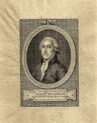 Vanha painokuva , Alexandre de Lameth (1760-1829). French soldier and politician. Engraving in History of France, 1883.    koko kuvakoko  10x7  cm