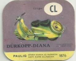 Durrkop Diana  - autokortti, keräilykuva, kahvipakettikuva