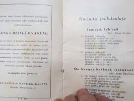 Hauskaa pikkujoulua  - Fazer -lauluvihko, tilaa osallistujien nimikirjoituksille ja tervehdyksille -christmas songs in finnish