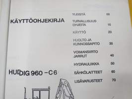 Huddig 960 - C6 kaivurikuormaaja käyttöohjekirja, kopio