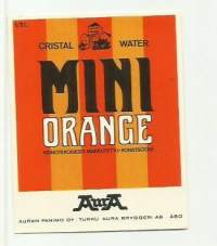 Mini Orange -   juomaetiketti