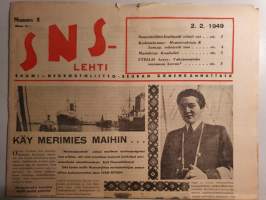 SNS-lehti Numero 5, 1949. Suomi-Neuvostoliitto seuran äänenkannattaja. sis. Mestarivakooja &amp; kumppanit esiintyvät taas. Suuri salaliitto Neuvostoliittoa vastaan.