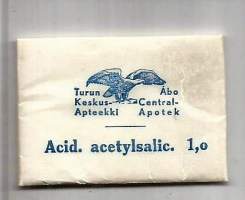 Turun Keskusapteekki Apteekki  Acid asetylsalic - pulverikääre tyhjä