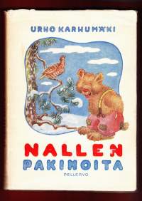 Nallen pakinoita, 1947. Karhumäen opettavaiseen ja ohjaavaan tyyliin kirjoitettu kirja pikkuväelle Nallen vaiheista ja ratkiriemullisista edesottamuksista.