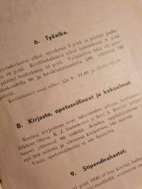 Kotkan yhteiskoulu ent. Uuraan yhteiskoulu 1946-1947  vuosikertomus.