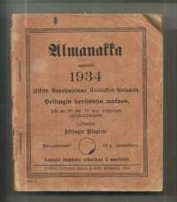 Almanakka 1934  -   kalenteri