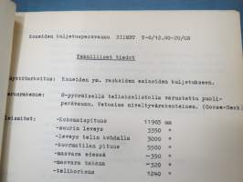 Siimet puoliperävaunu Tyyppi T-8/12.00-20/GN Rakenne-, huolto-, ja varaosakirja / trailer manual, details