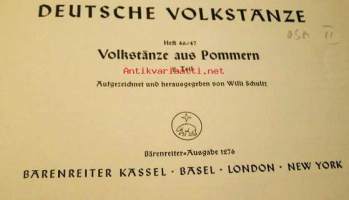 Deutshe volkstäze  II   Heft 46/47