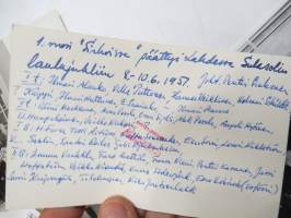 Mieskuoroja valokuvissa, Rannikon Laulumiehet, Mieskuoro Sirkat, Kokkolan Lauluveikot, Porin Mies-Laulu, 10 kpl valokuvia