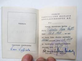 Porin Teknillinen Koulu Oppilasyhdistys ry, Jäsenkirja, V. Viljala, 1959