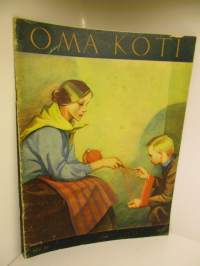 Oma Koti 1933 / 20, kansik. Martta Wendelin, sisältöä mm. Poikakirjat ja tyttökirjat, Psykoanalyysin soveltamisesta lapsineurooseihin, Maalaiskodin kellari, ym.