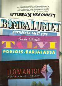 Yli puoli kiloa matkailuesitteitä Pohjois-Karjalasta - matkailuesite 1990-luku