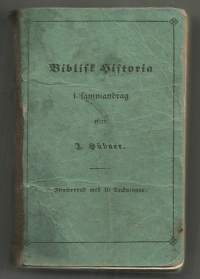 Biblisk historia i sammandrag J Hubner 1818 - 10 käsinväritettyä kuvaa  koko 10,5x7 cm